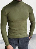 Men’s Slim Fit Turtleneck Pullover Sweater – Knit