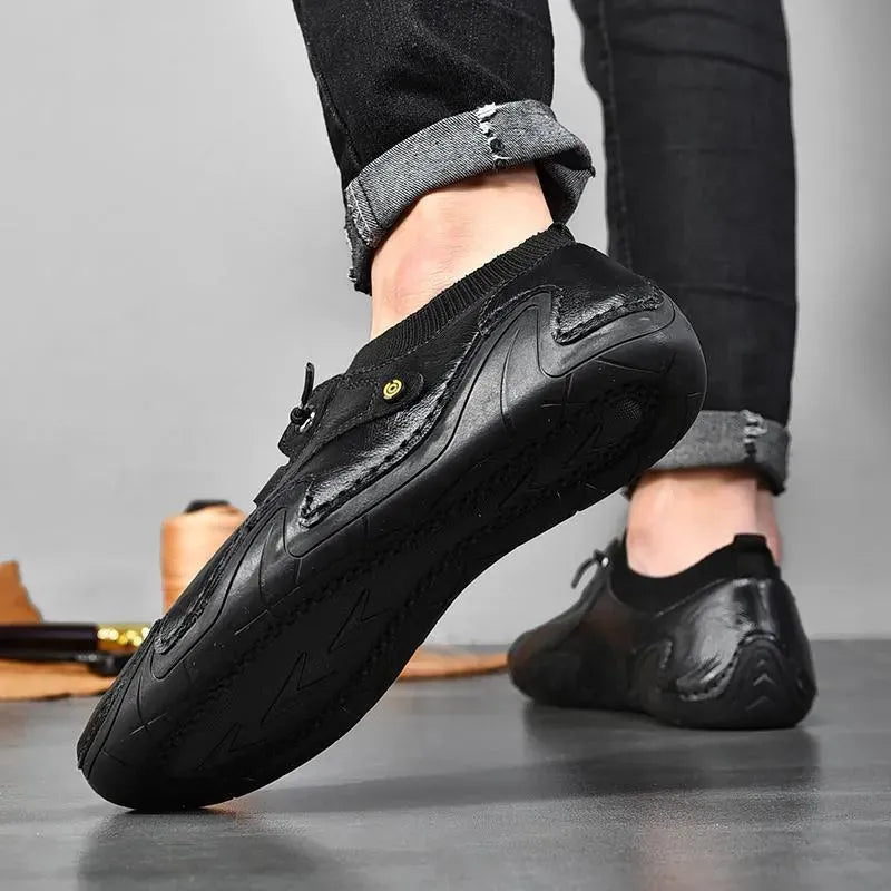 Men's Sneakers - Low-Top Loafer Sneakers - Slip-On Spring-Summer Shoes