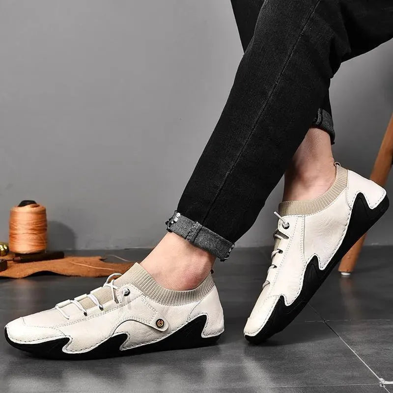 Men's Sneakers - Low-Top Loafer Sneakers - Slip-On Spring-Summer Shoes
