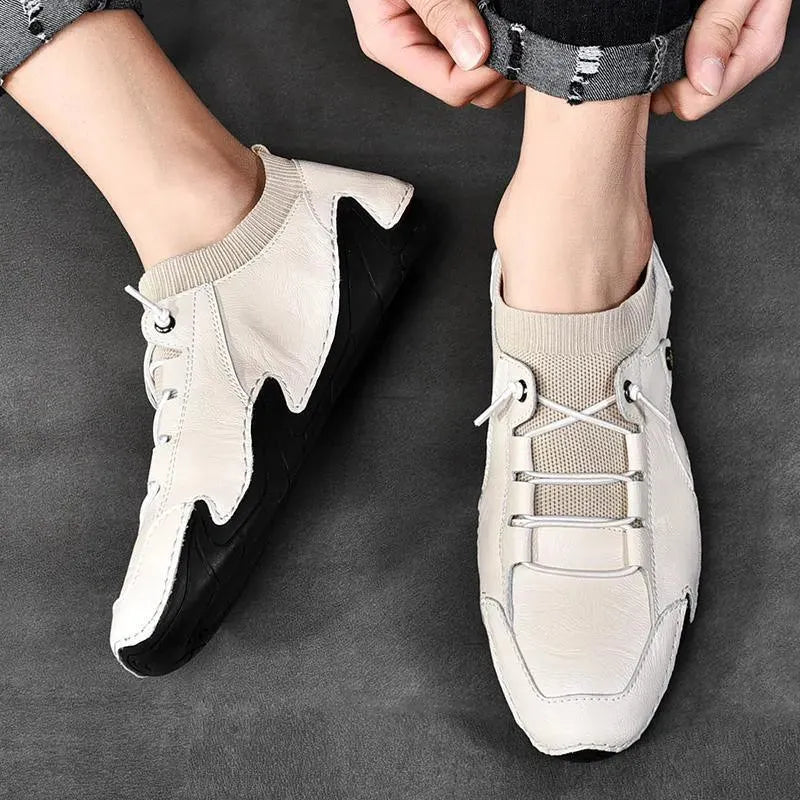 Men's Sneakers - Low-Top Loafer Sneakers - Slip-On Spring-Summer Shoes