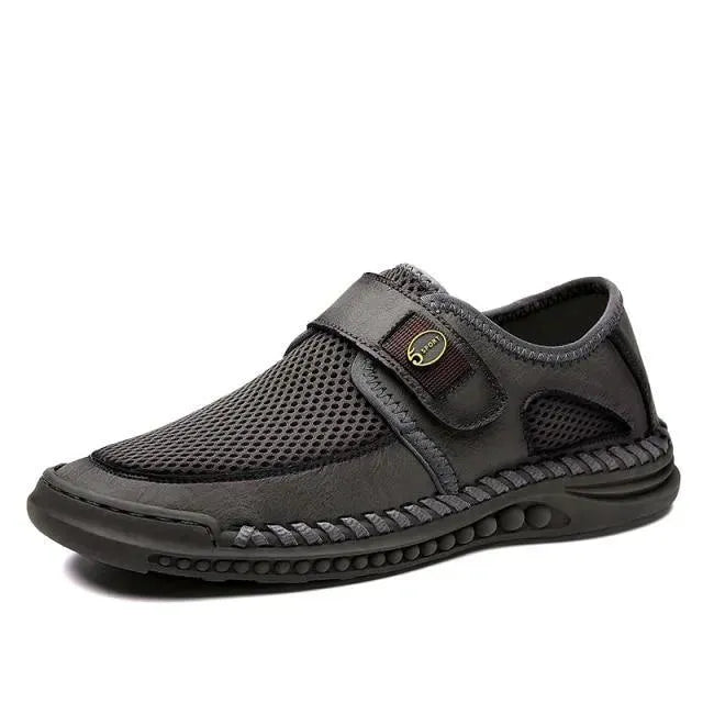 Men's Sneakers - Low-Top Sneakers Shoes - Slip-On Hook-Loop All-Season Shoes