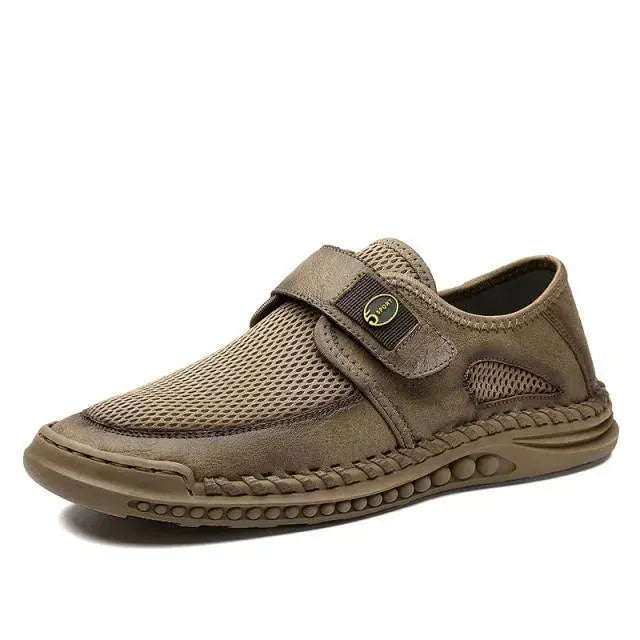 Men's Sneakers - Low-Top Sneakers Shoes - Slip-On Hook-Loop All-Season Shoes