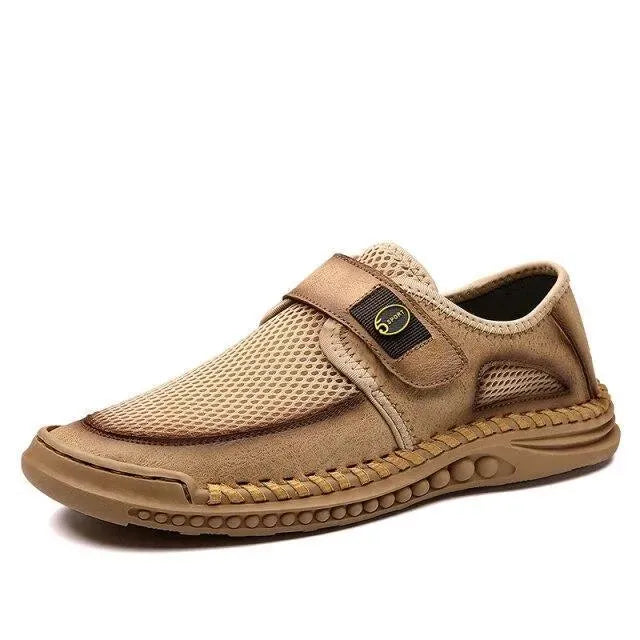 Men's Sneakers - Low-Top Sneakers Shoes - Slip-On Hook-Loop All-Season Shoes