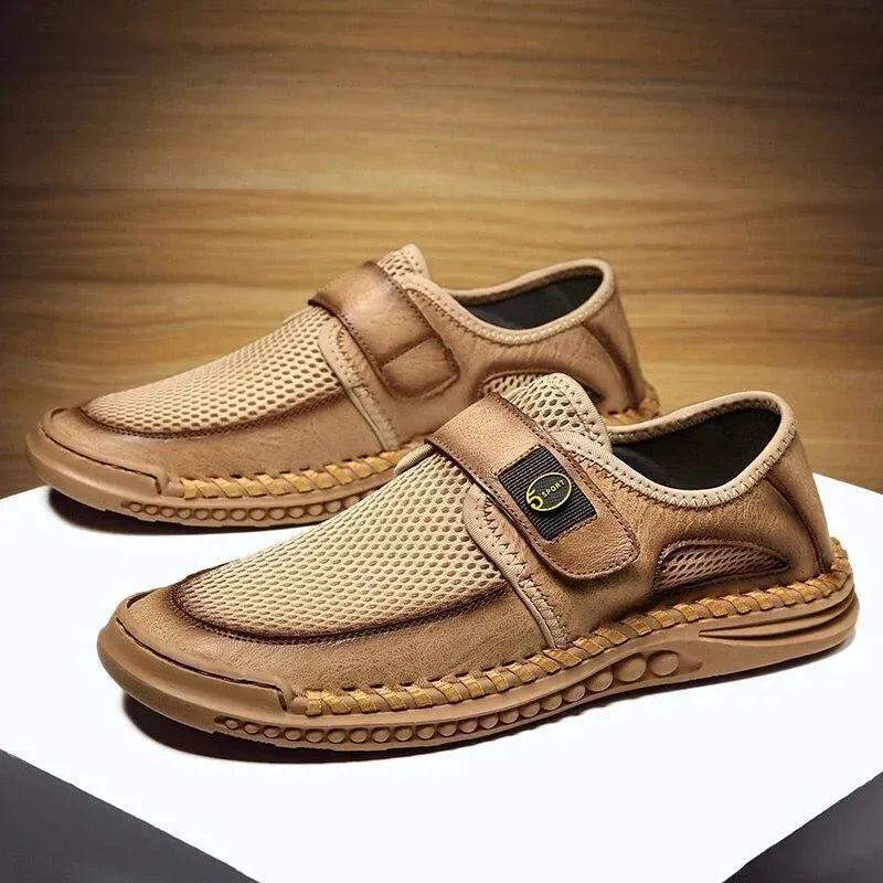 Men's Sneakers - Low-Top Sneakers Shoes - Slip-On Hook-Loop All-Season Shoes