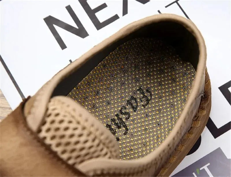 Men's Sneakers - Low-Top Sneakers Shoes - Slip-On Hook-Loop All-Season Shoes