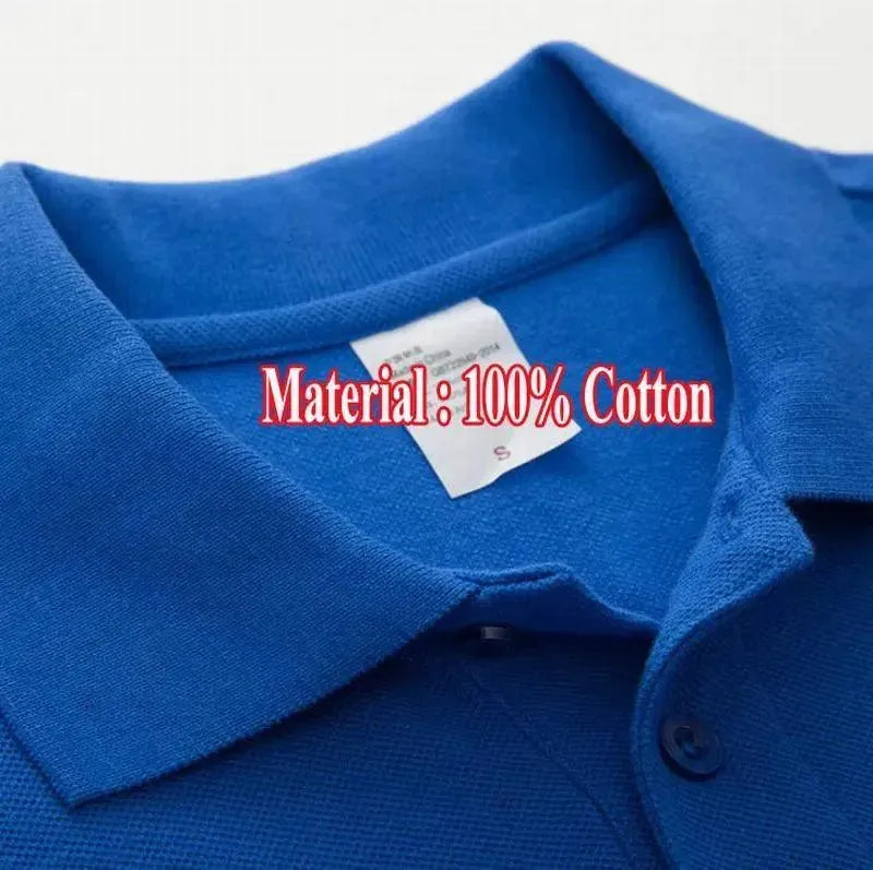 Men's Solid Long Sleeve Polo Shirt-Men Shirts-LeStyleParfait