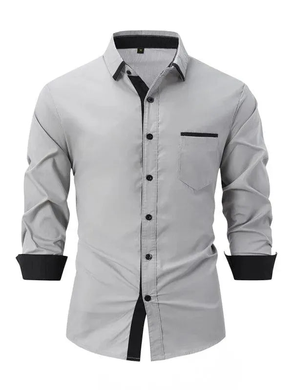 Men's Solid Short Sleeve Shirt-Men Shirts-LeStyleParfait