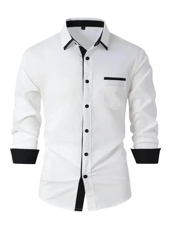 Men's Solid Short Sleeve Shirt-Men Shirts-LeStyleParfait
