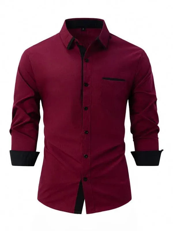 Men's Solid Short Sleeve Shirt-Men Shirts-LeStyleParfait