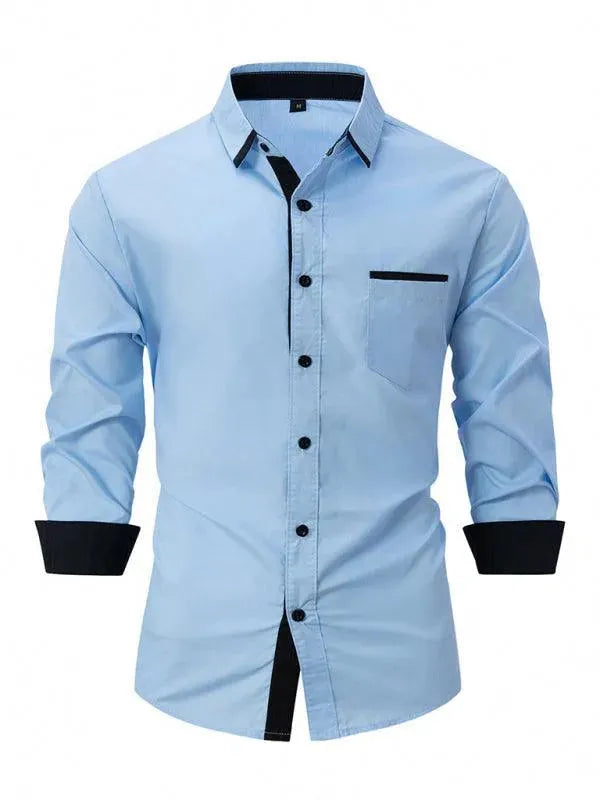Men's Solid Short Sleeve Shirt-Men Shirts-LeStyleParfait