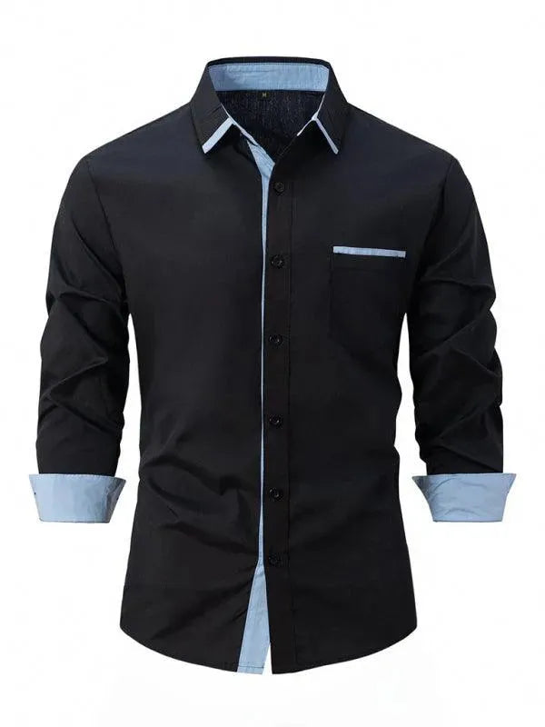 Men's Solid Short Sleeve Shirt-Men Shirts-LeStyleParfait