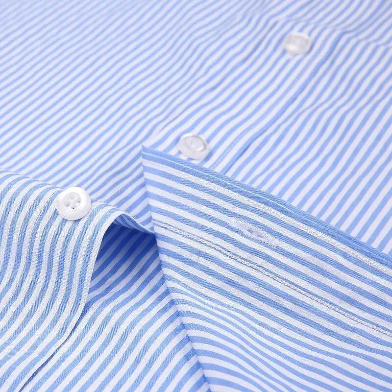Men's Striped Formal Dress Shirt-Men Shirts-LeStyleParfait