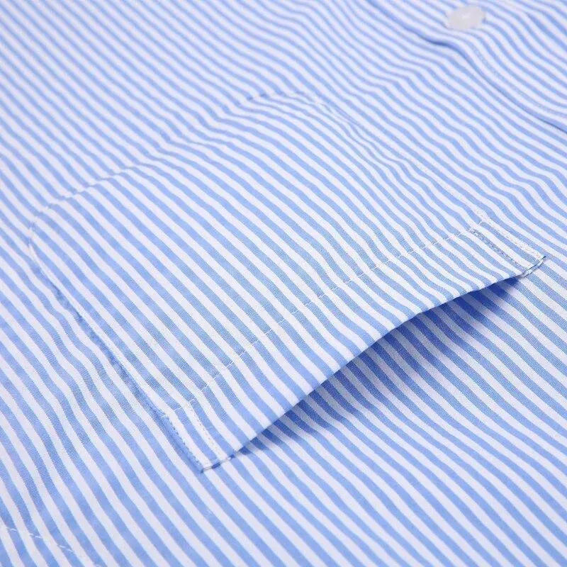Men's Striped Formal Dress Shirt-Men Shirts-LeStyleParfait