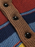Men’s Striped Longline Cardigan Sweater – V-Neck Button