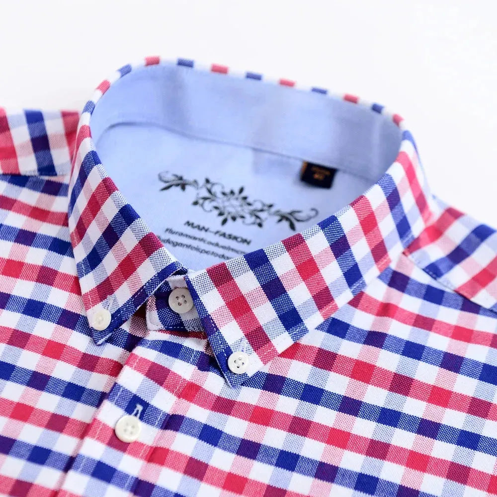 Men's Striped Oxford Shirt-Men Shirts-LeStyleParfait