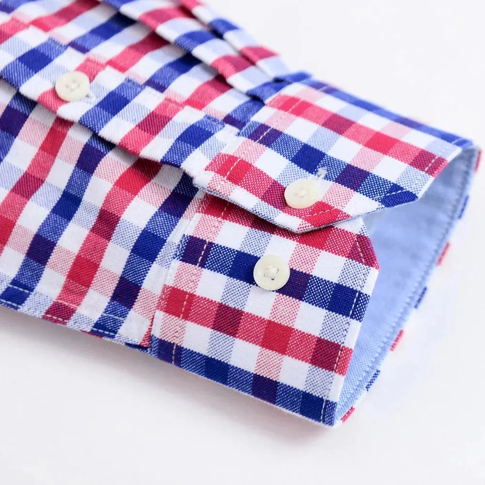 Men's Striped Oxford Shirt-Men Shirts-LeStyleParfait