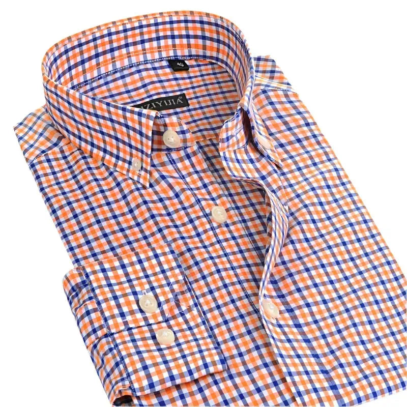 Men's Striped Print Dress Shirt-Men Shirts-LeStyleParfait