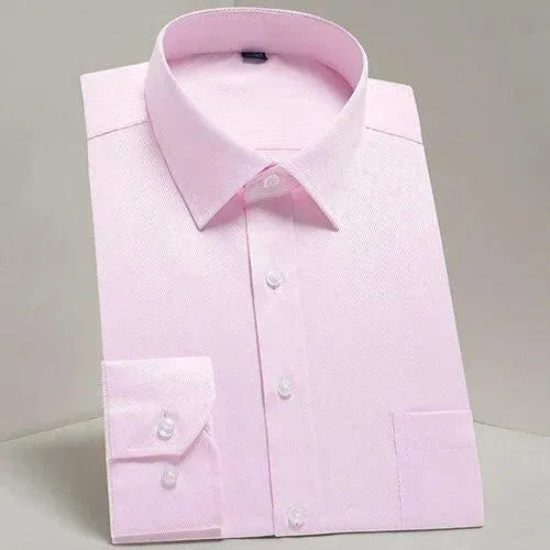 Men's Twill Formal Dress Shirt-Men Shirts-LeStyleParfait