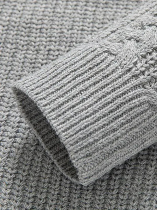Men’s Warm Turtleneck Pullover Sweater – Midweight Knit