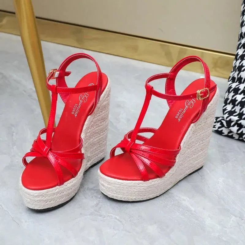 Open Toe Wedge Sandal Shoes - Wedge Shoes - LeStyleParfait