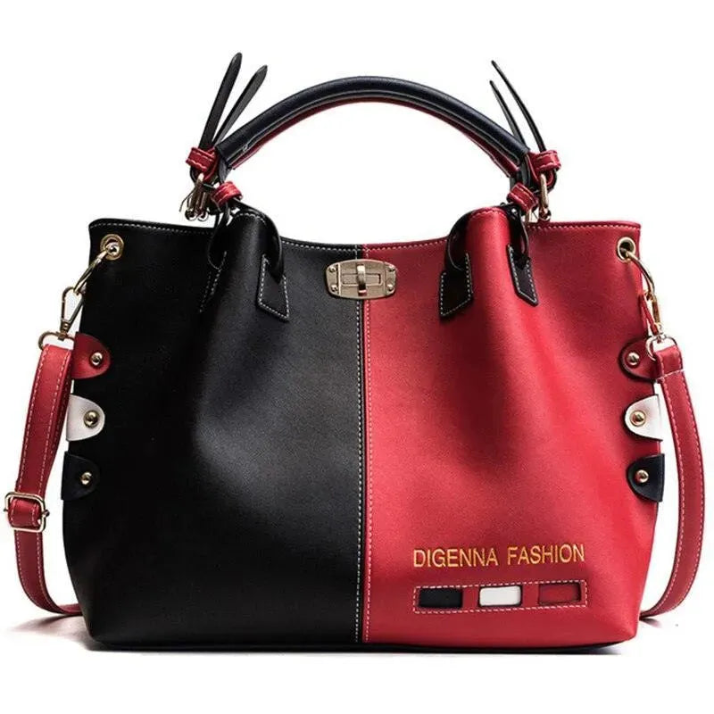 Patchwork Leather Handbag - Handbag - LeStyleParfait