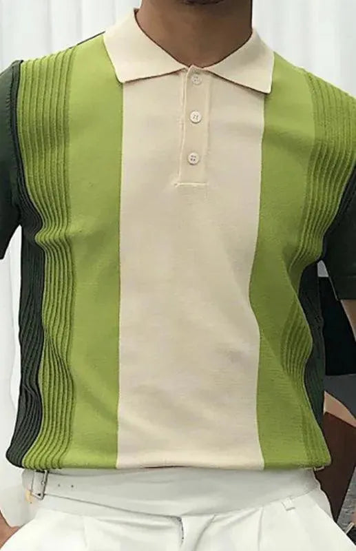 Patchwork Solid Polyester Polo Shirt for General - All-Season Everyday-Polo Shirt-LeStyleParfait