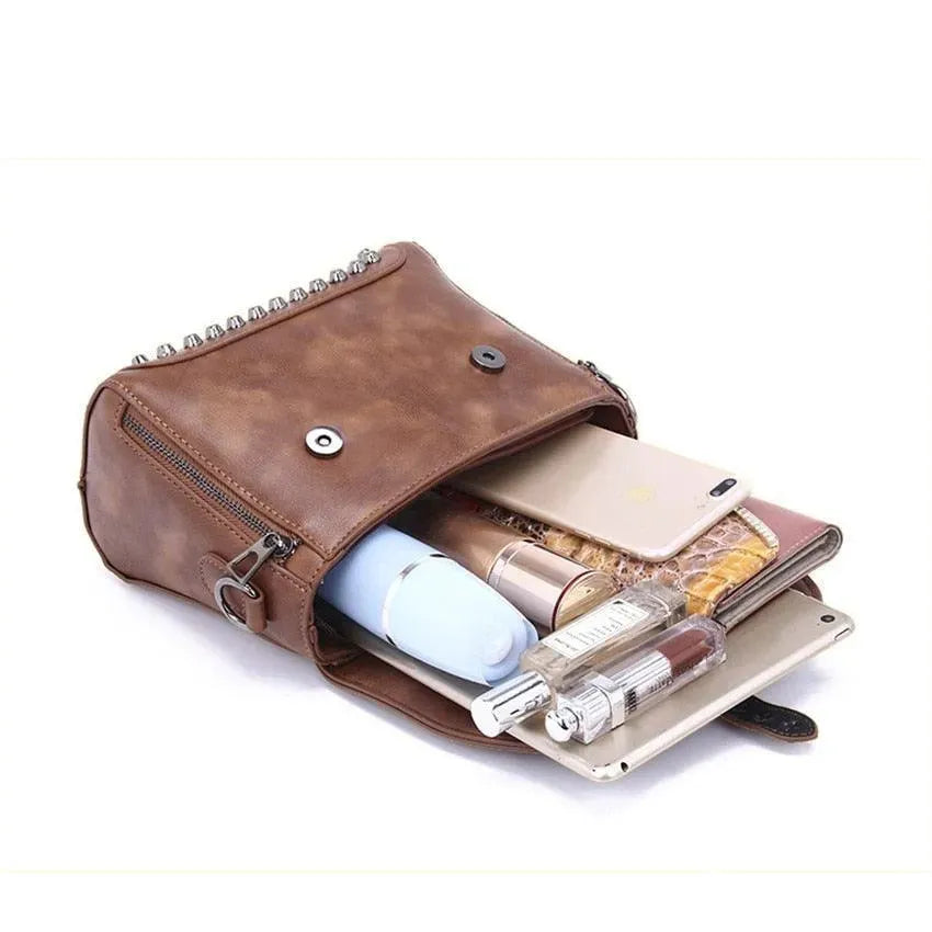Pinned Leather Handbags - Handbag - LeStyleParfait