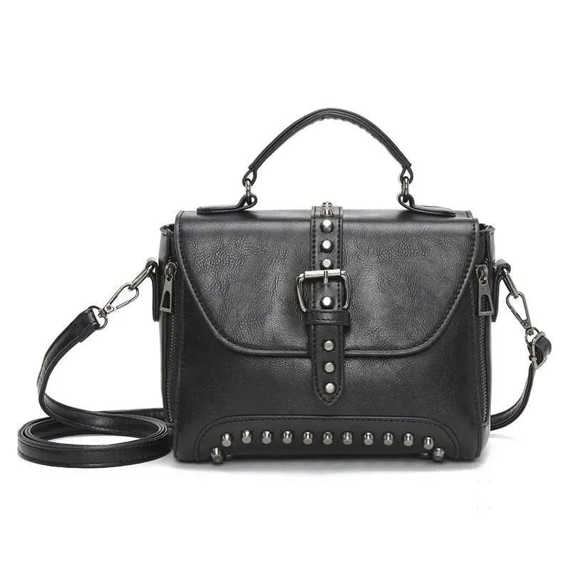 Pinned Leather Handbags - Handbag - LeStyleParfait