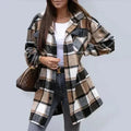Plaid Shirt Jacket Women-Jacket-LeStyleParfait