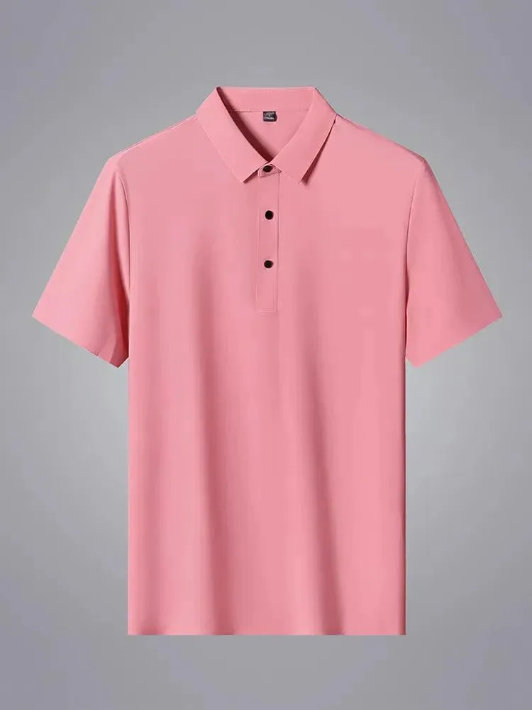 Plain Short Sleeve Men Polo Shirt-Polo Shirt-LeStyleParfait