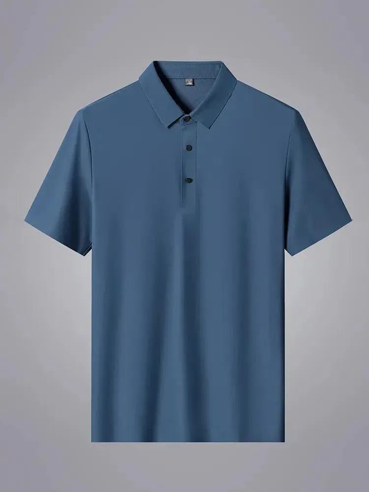Plain Short Sleeve Men Polo Shirt-Polo Shirt-LeStyleParfait