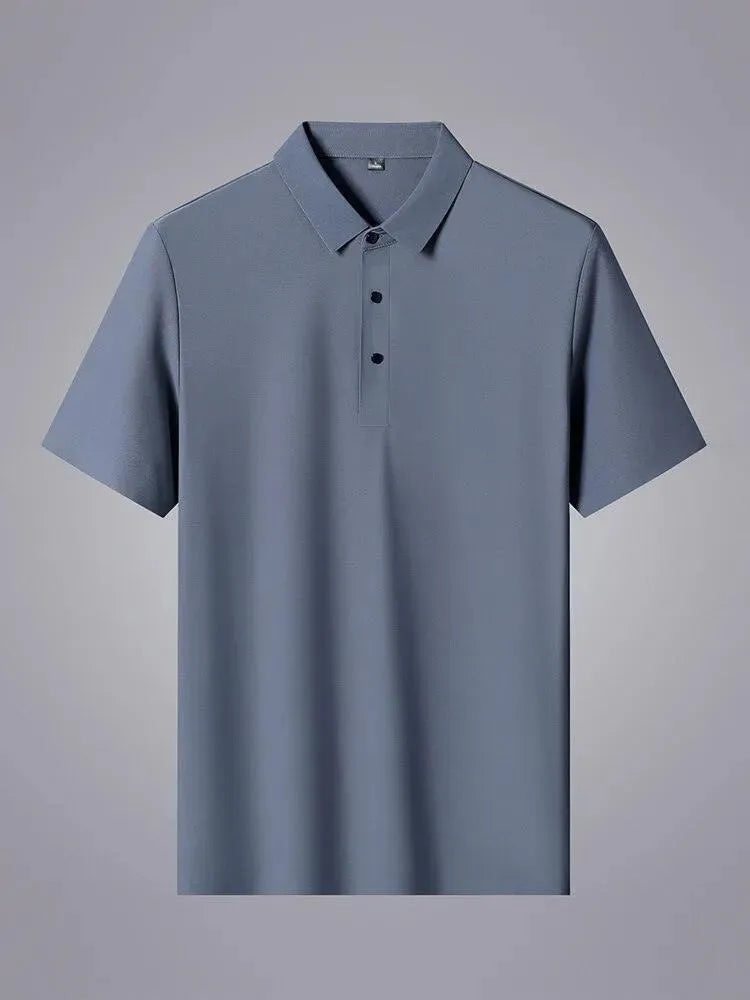 Plain Short Sleeve Men Polo Shirt-Polo Shirt-LeStyleParfait