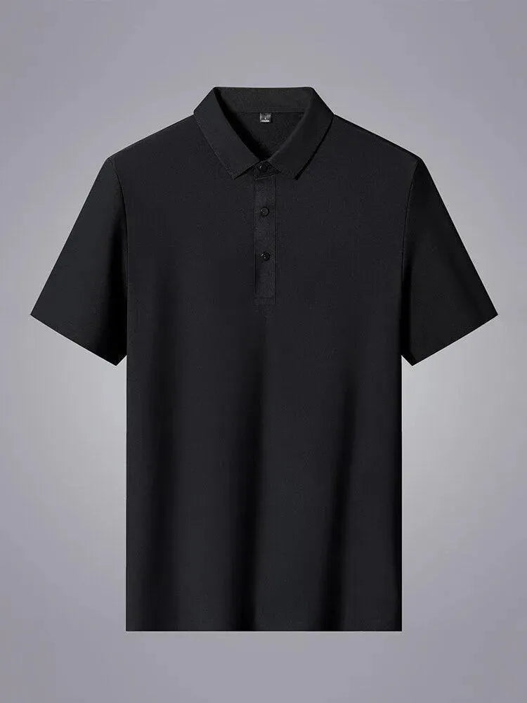 Plain Short Sleeve Men Polo Shirt-Polo Shirt-LeStyleParfait