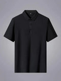 Plain Short Sleeve Men Polo Shirt-Polo Shirt-LeStyleParfait