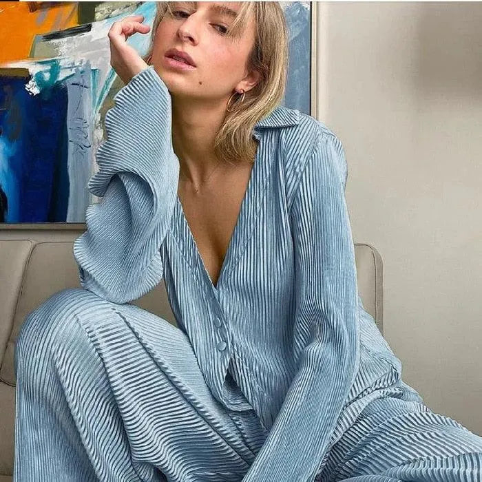 Pleated Loose Shirt-Blouse-LeStyleParfait