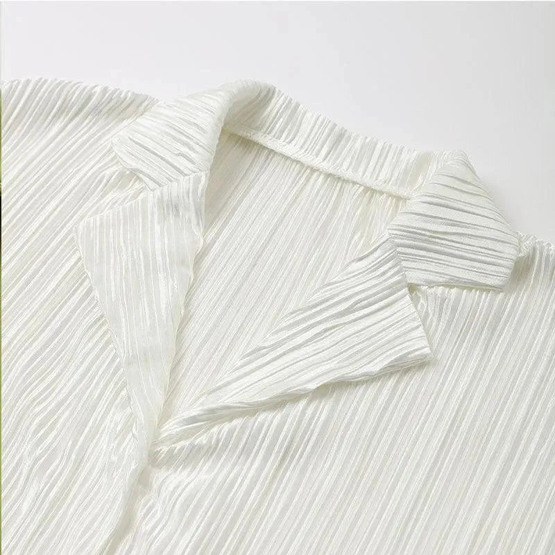 Pleated Loose Shirt-Blouse-LeStyleParfait