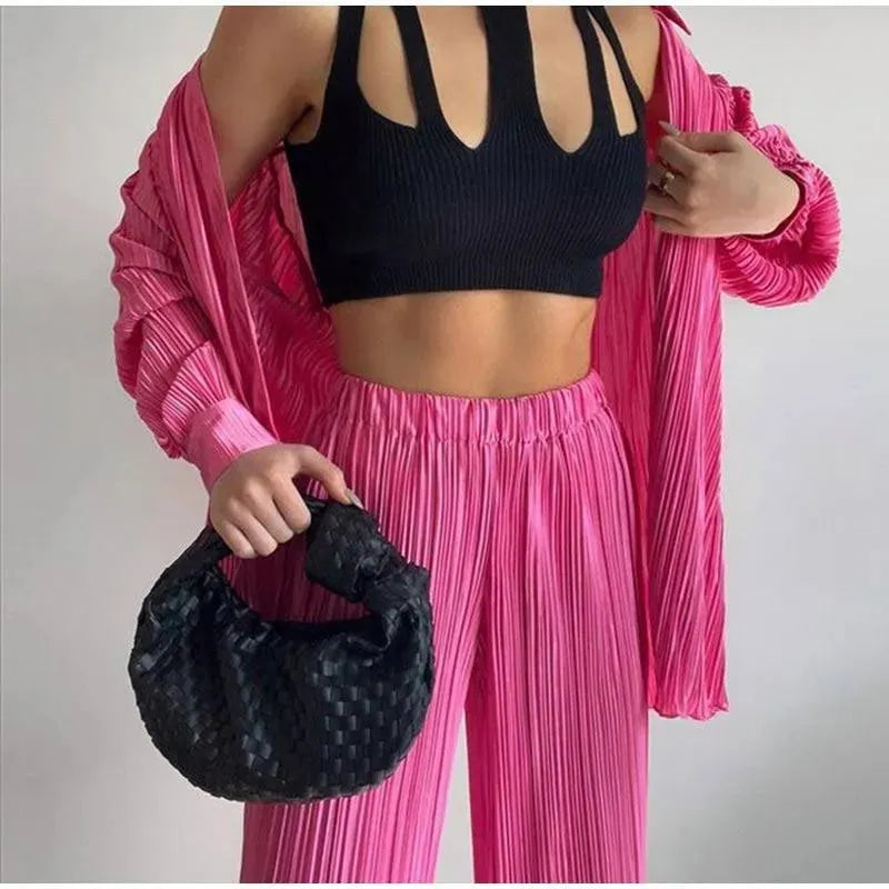 Pleated Loose Shirt-Blouse-LeStyleParfait