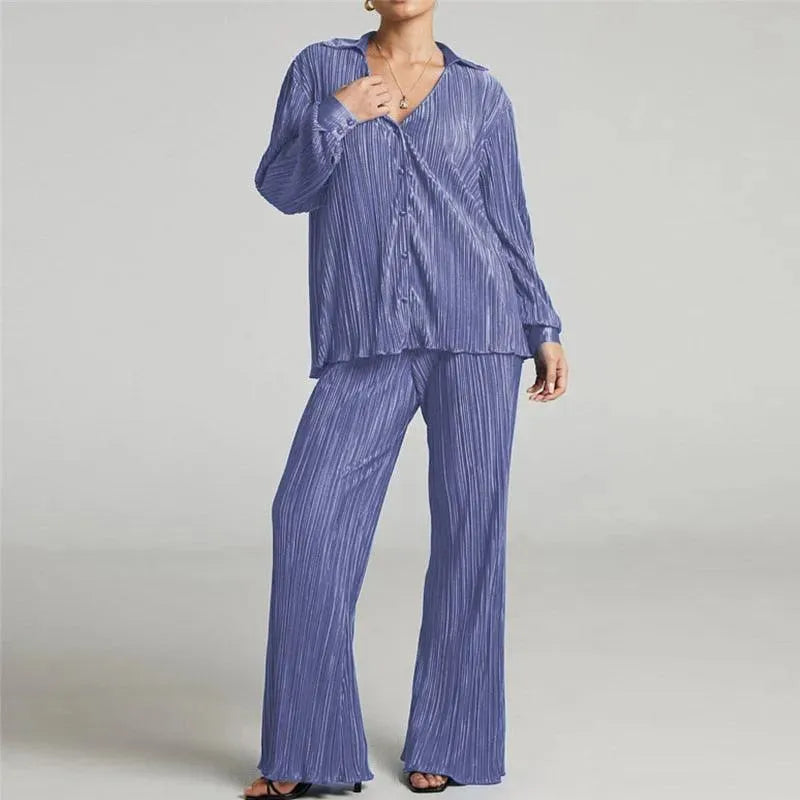 Pleated Loose Shirt-Blouse-LeStyleParfait
