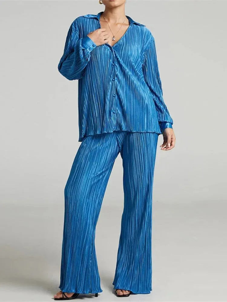 Pleated Loose Shirt-Blouse-LeStyleParfait