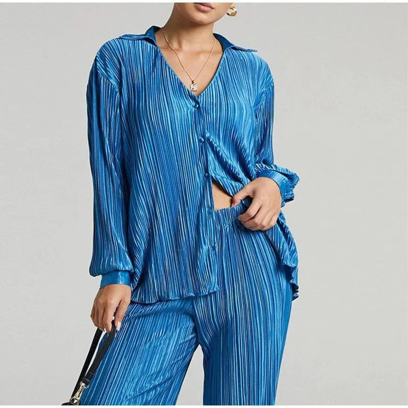 Pleated Loose Shirt-Blouse-LeStyleParfait