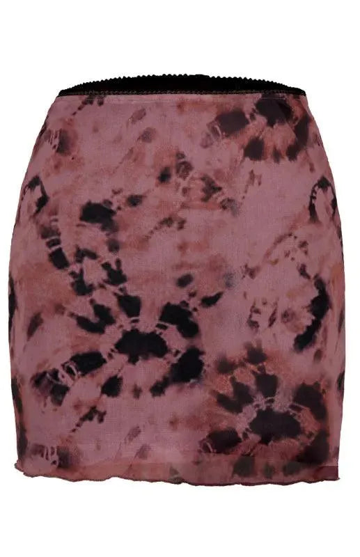 Printed Floral Pleated Mini Skirt-Women's Skirt-LeStyleParfait