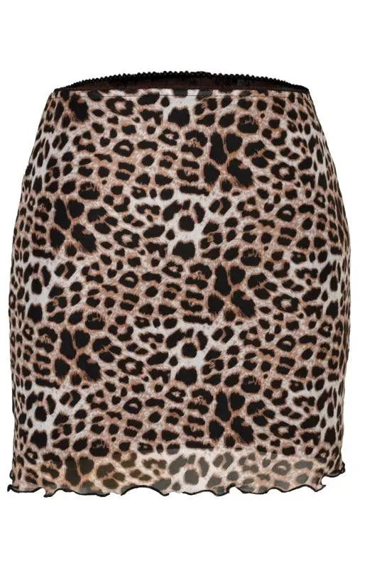 Printed Floral Pleated Mini Skirt-Women's Skirt-LeStyleParfait