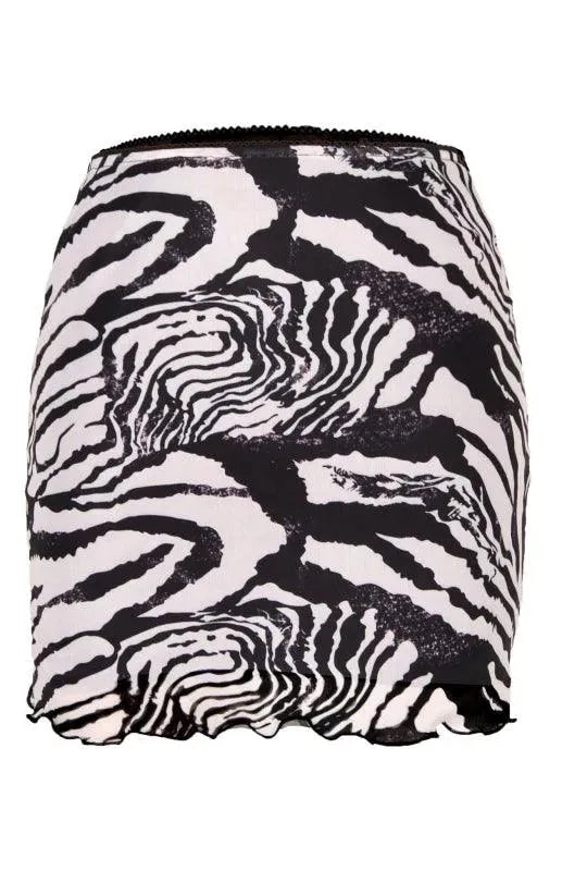 Printed Floral Pleated Mini Skirt-Women's Skirt-LeStyleParfait