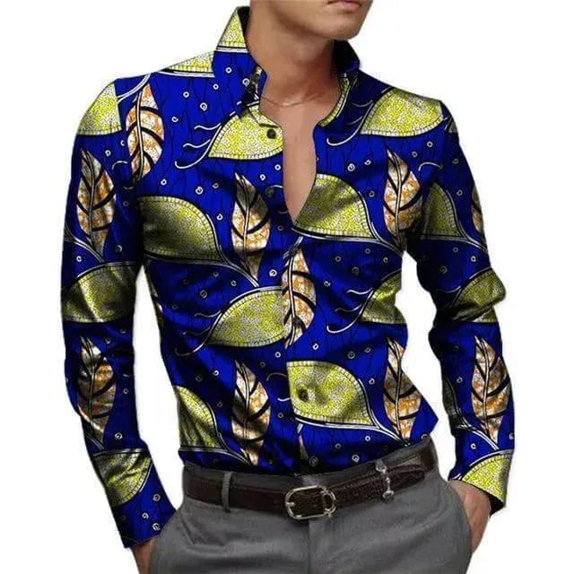 Printed Men's African Shirt-African Shirt-LeStyleParfait