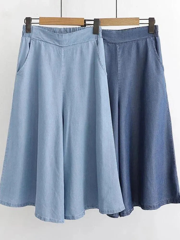 Denim Jeans Wide Leg Pants - Women Jeans - LeStyleParfait