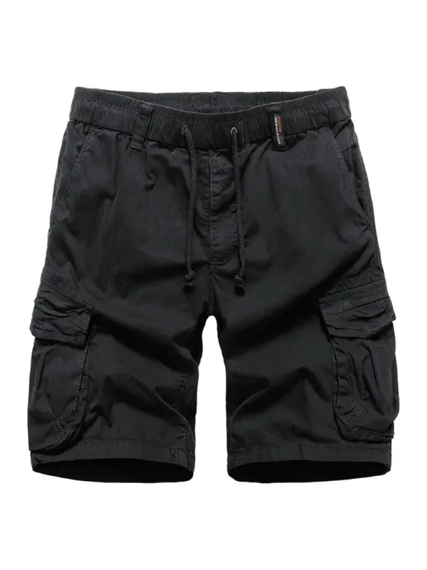 LeStyleParfait Plain-Solid Men's Drawstring-Elastic Waist Cotton-