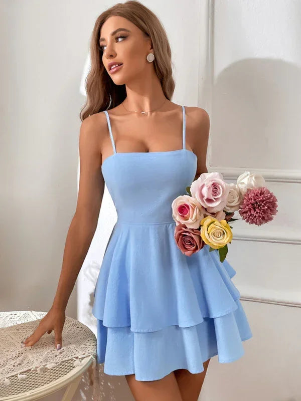Romantic White Cotton Mini Dress