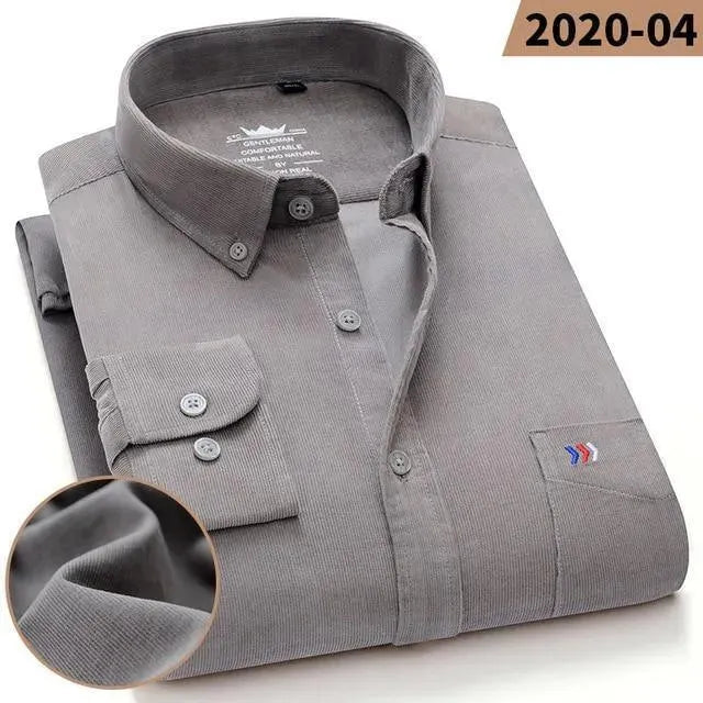 Ryan Corduroy Winter Shirt For Men-Men Shirts-LeStyleParfait