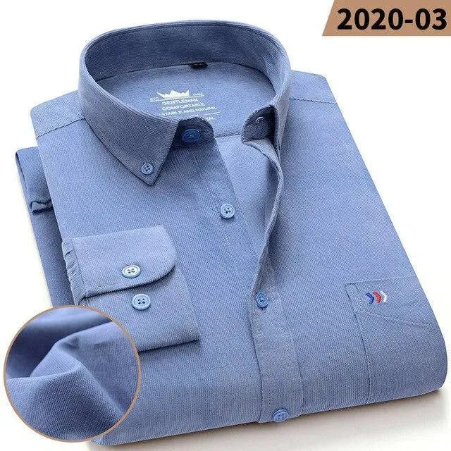 Ryan Corduroy Winter Shirt For Men-Men Shirts-LeStyleParfait