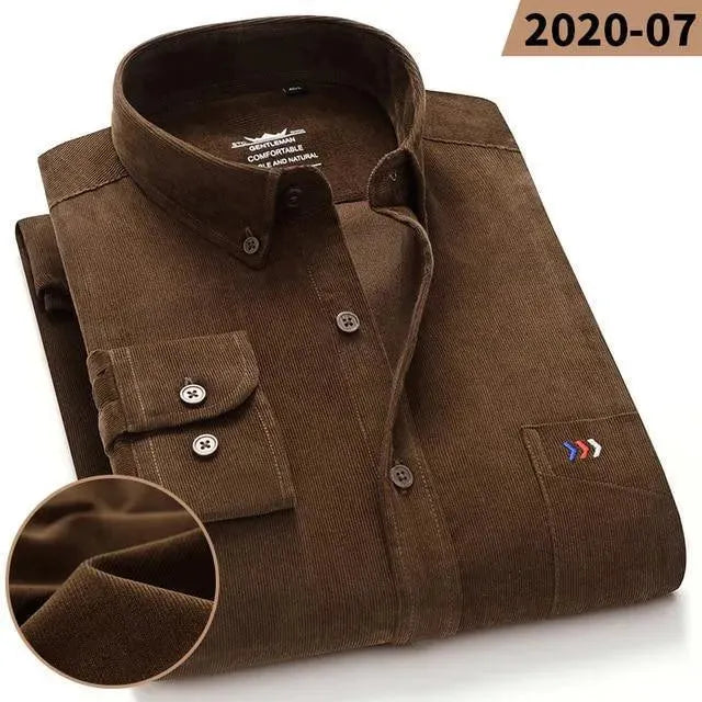Ryan Corduroy Winter Shirt For Men-Men Shirts-LeStyleParfait
